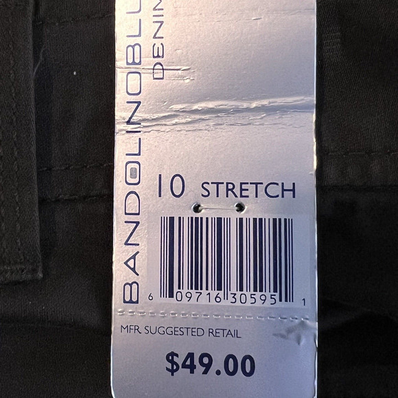 Bandolinoblu Denim Pants Women's 10 Stretch Brown Straight Legs Casual Work - Picture 14 of 15